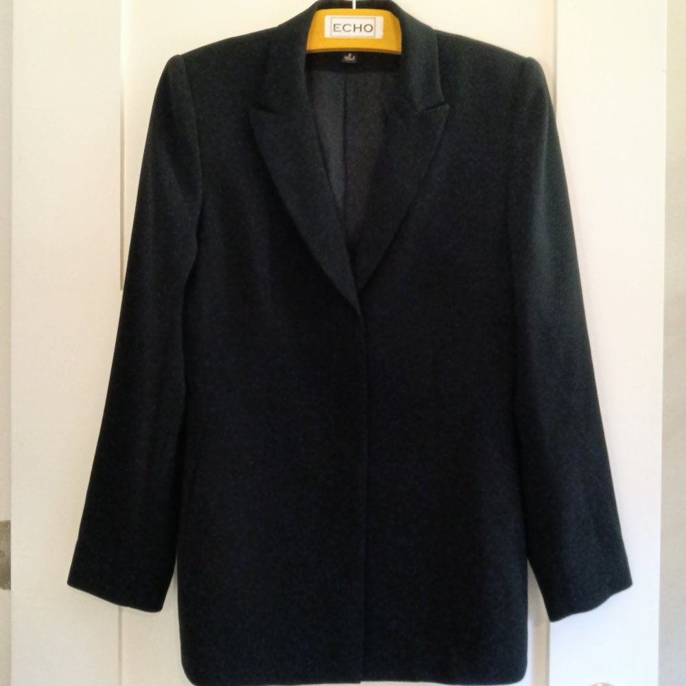 Kasper & Company Black Microfiber Classic Blazer - A Perfect Travel Blazer